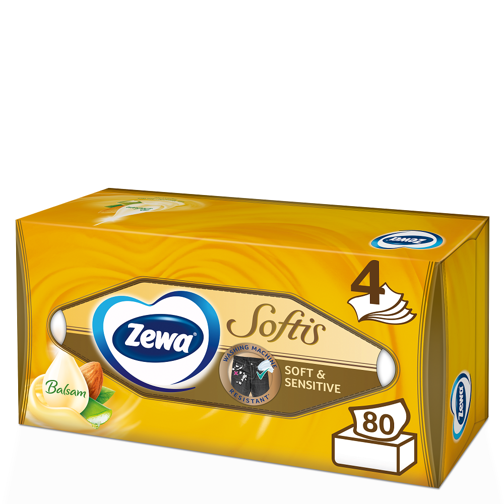 Χαρτομάντηλα Επιτραπέζια Soft & Sensitive Zewa (80 τεμ)