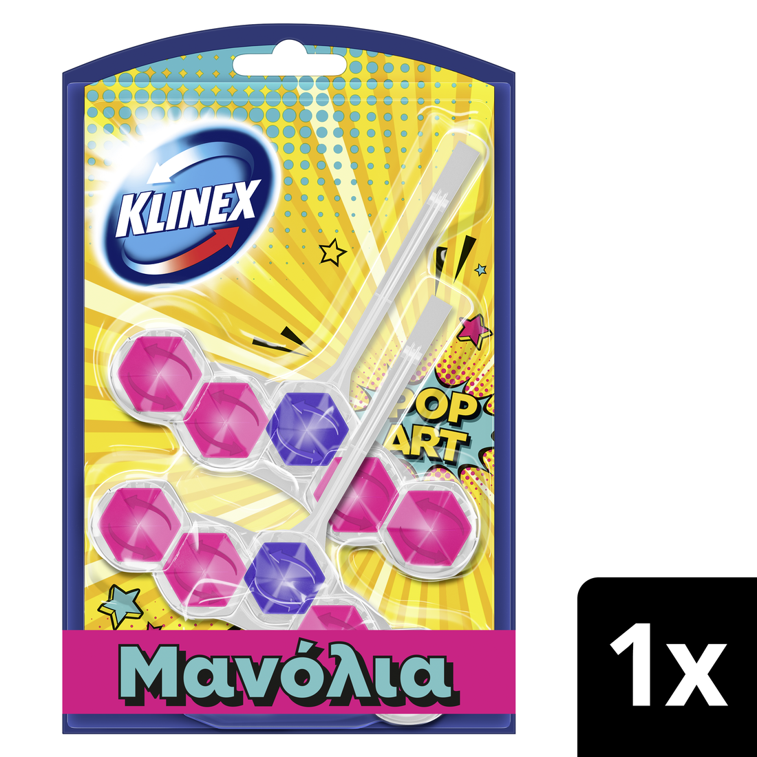 Ελαϊς-Unilever Hellas Α.Ε. Wc Block Aroma Pop Art Μανόλια Klinex (2*50g)