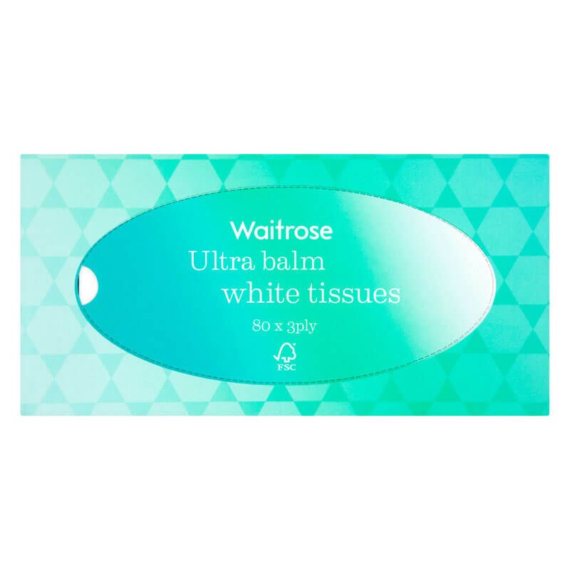 Χαρτομάντηλα Πολυτελείας Ultra Balm Λευκά Waitrose (1 τεμ)