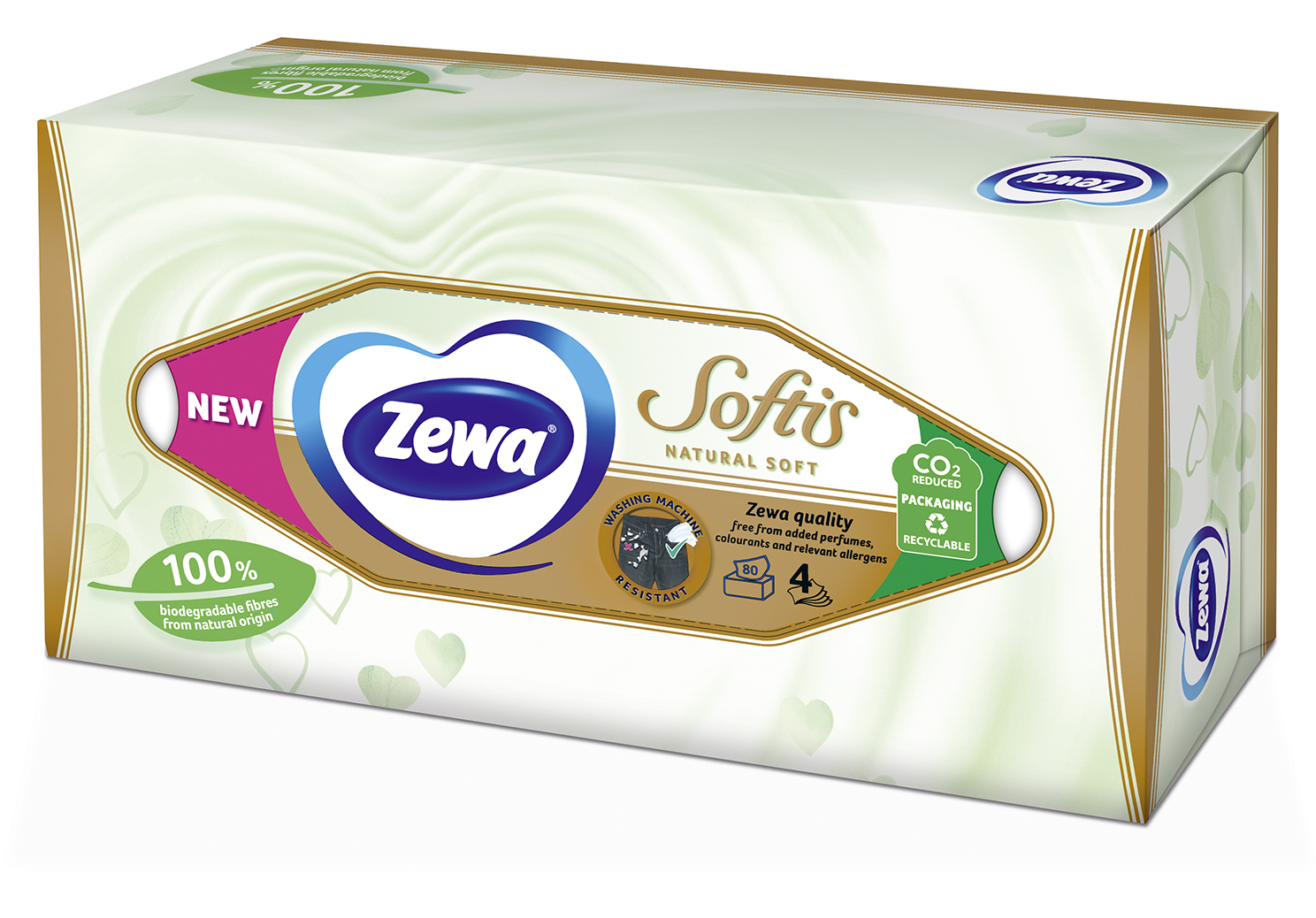 Επιτραπέζια Χαρτομάντηλα Softis Natural Soft Zewa (80φύλλα)