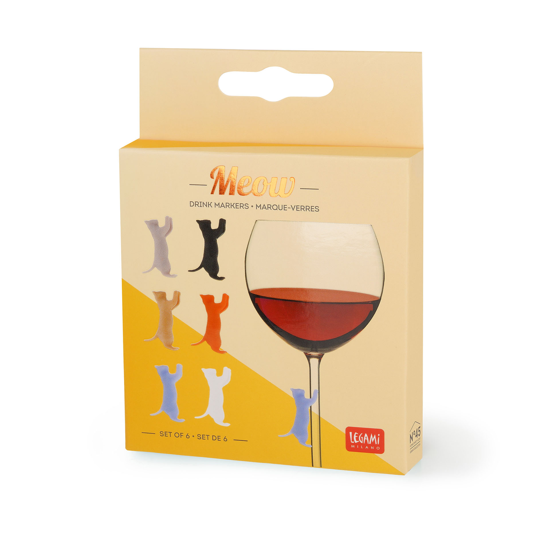Legami Drink Markers Γάτες σε διαφορετικά χρώματα Legami (6τεμ)