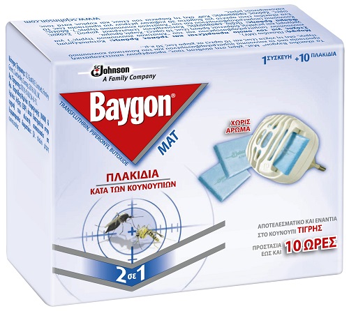 Εντομοαπωθητική Συσκευή Ματ Baygon + 10 Ταμπλέτες