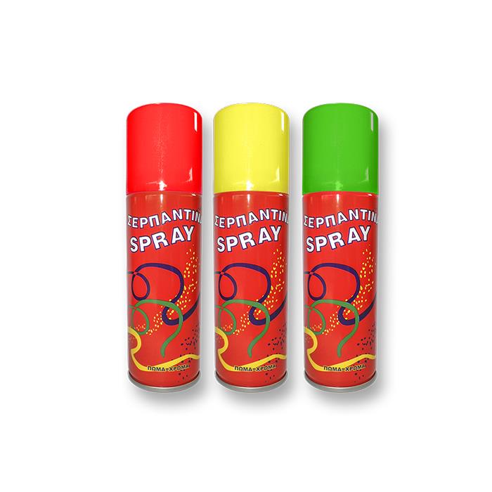 Ο.Ε.Μ Spray Σερπαντίνα σε διάφορα χρώματα Carnavalista (125 ml)