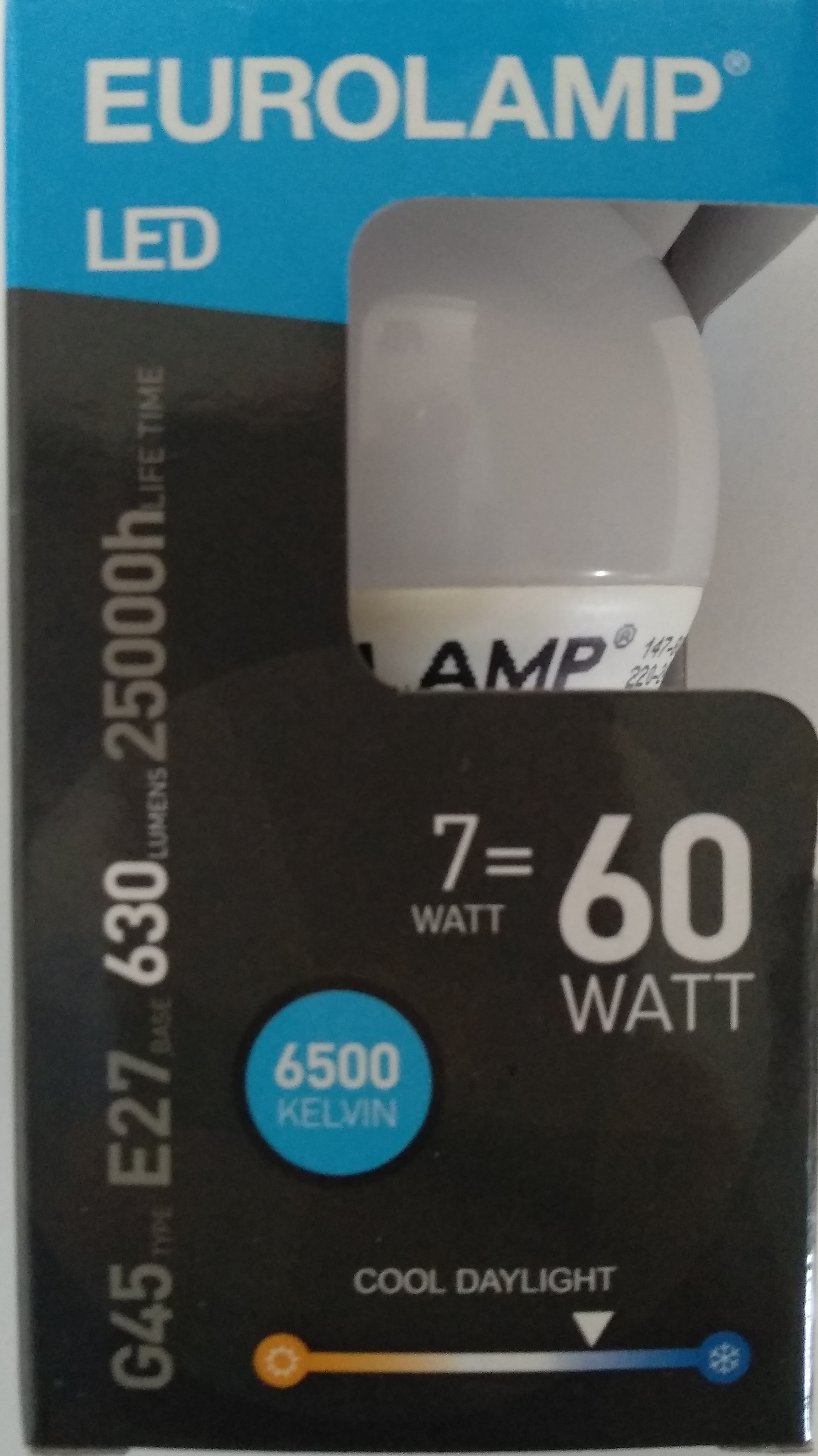 Λάμπα Led Σφαιρική 7W Ε27 Eurolamp (1 τεμ)