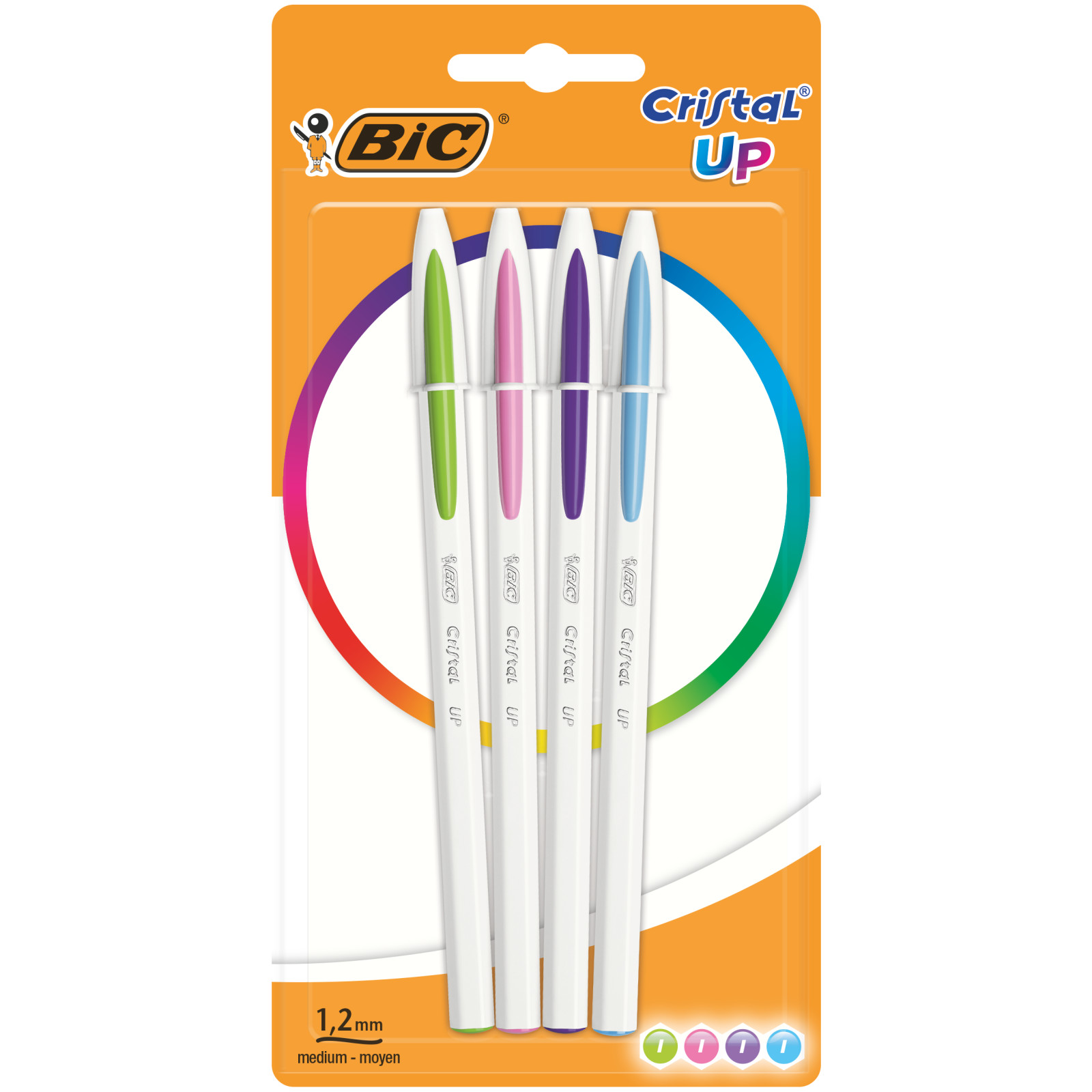 Bic Στυλό Διαρκείας Medium 1.2mm σε Διάφορα Μοντέρνα Χρώματα Bic Cristal Up (4τεμ)