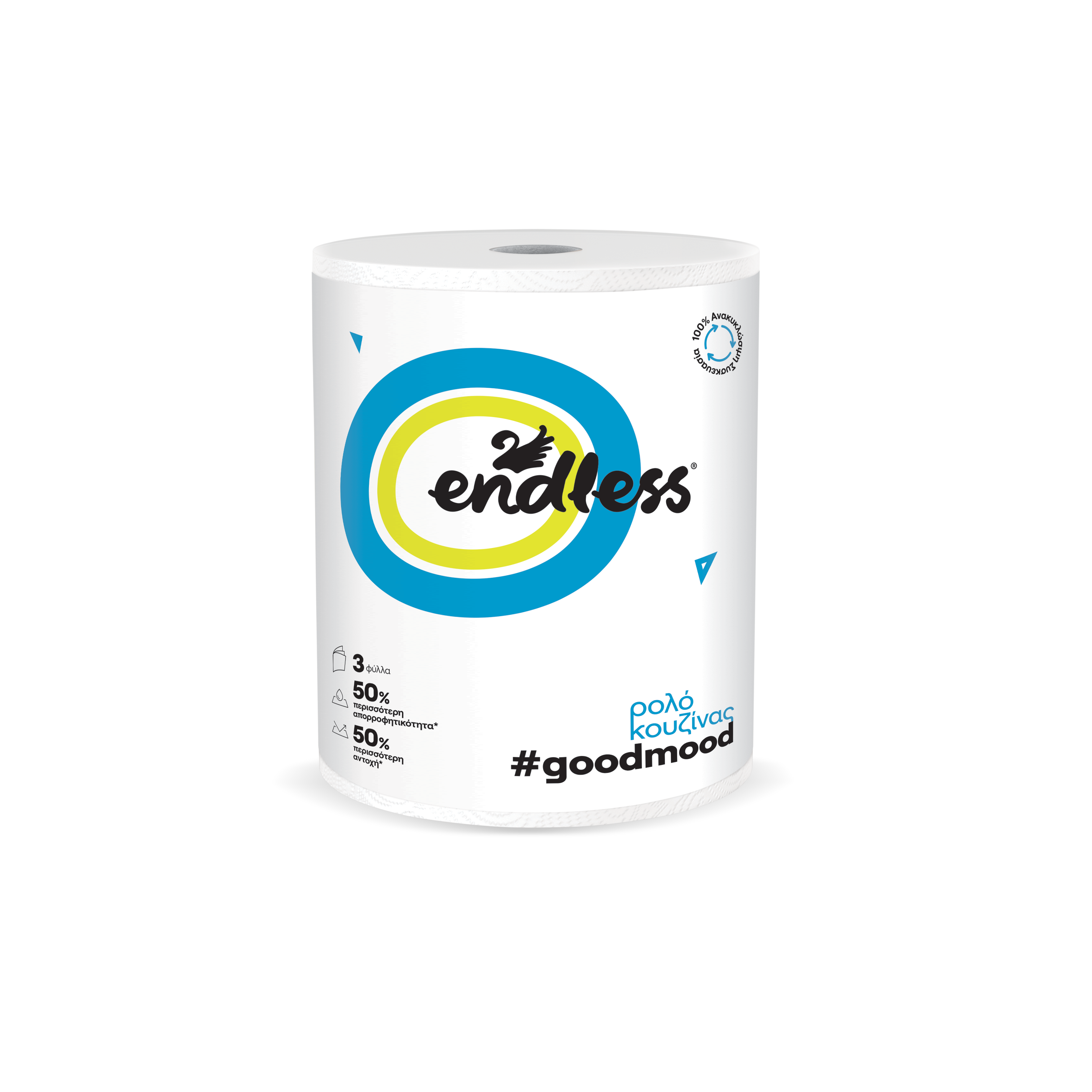 Χαρτί Κουζίνας 3φυλλο Good Mood Endless (580g)