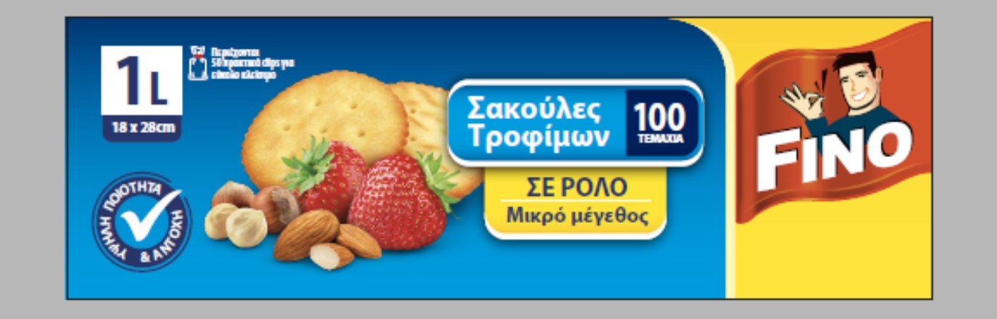 Σακούλες Τροφίμων Σε Ρολό 1L Fino (100 τεμ)