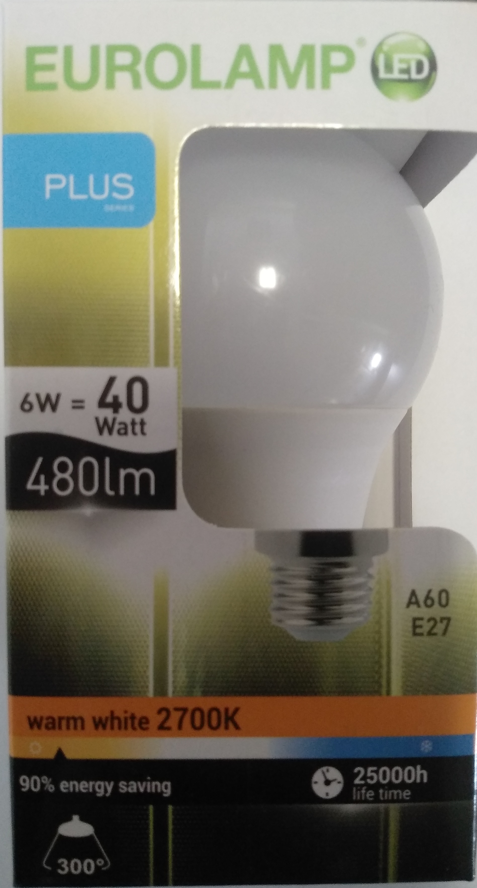 Λάμπα Led 6W E27 Eurolamp (1 τεμ)