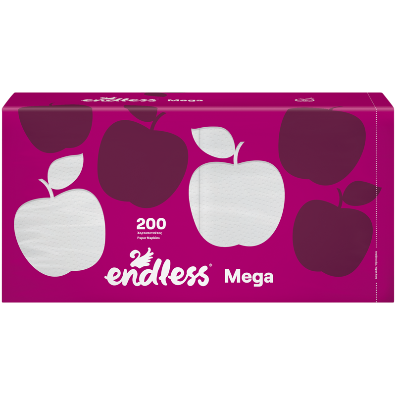 Χαρτοπετσέτες Mega Λευκές Endless (188g / 200φύλλα)