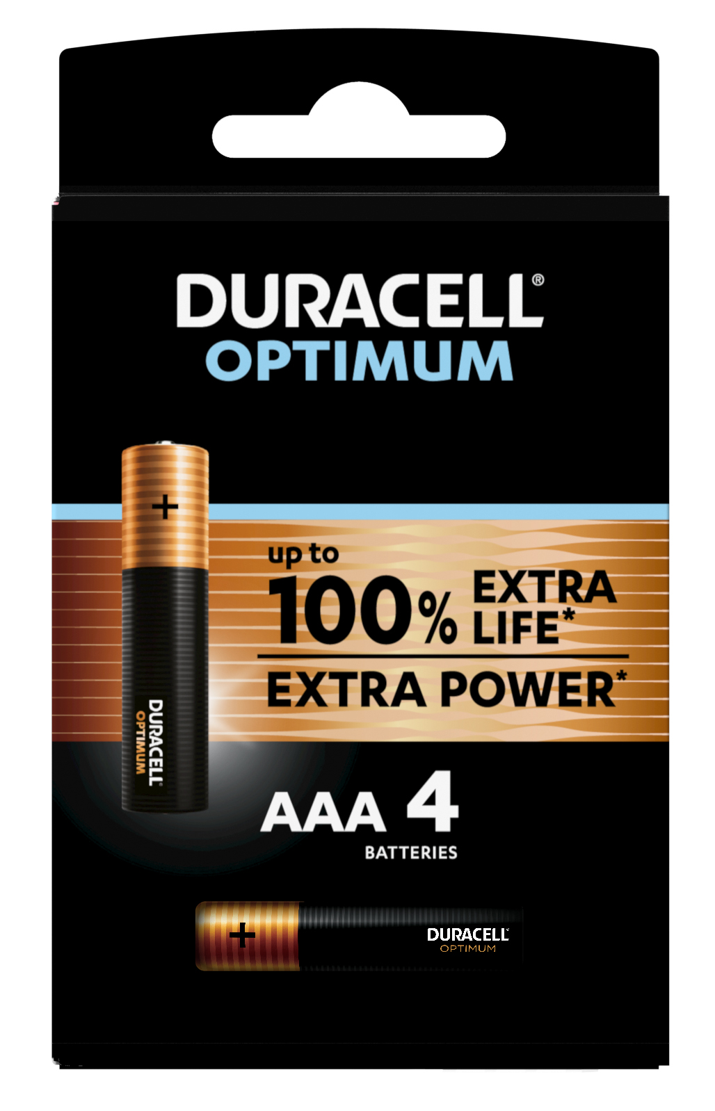 Duracell Μπαταρίες Αλκαλικές Optimum ΑAΑ 4τεμ.Duracell (1 τεμ)