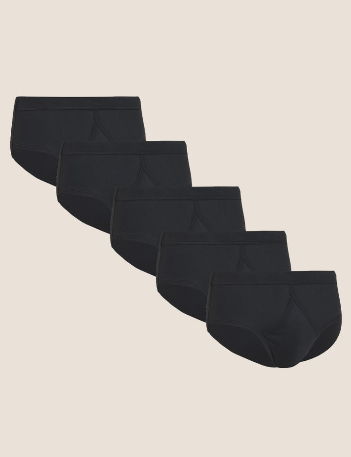 Marks & Spencer Σλιπ Μαύρο από 100% βαμβάκι (XL) Marks & Spencer (5τεμ)