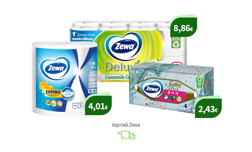 Xαρτί Κουζίνας Χαρτομάντηλα Χαρτί Υγείας Zewa
